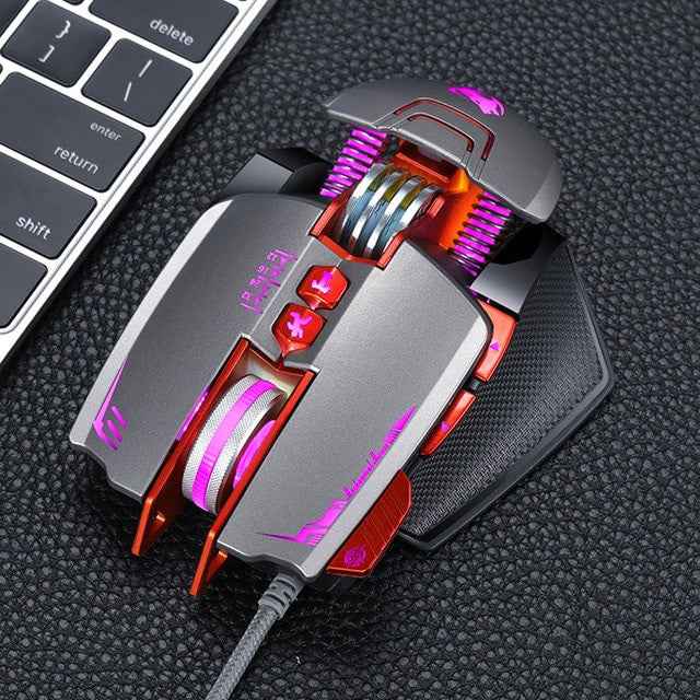 NEW V9 USB Wired Programmable Gaming Mouse 3200DPI Adjustable Backlight 8 Custom Button Mechanical Gaming Mice for Pro Gamer/LOL|Mice