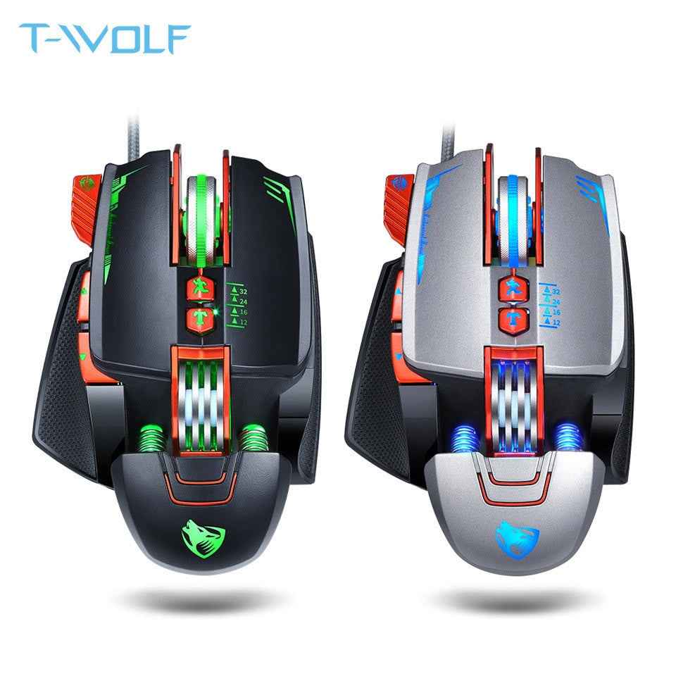 NEW V9 USB Wired Programmable Gaming Mouse 3200DPI Adjustable Backlight 8 Custom Button Mechanical Gaming Mice for Pro Gamer/LOL|Mice