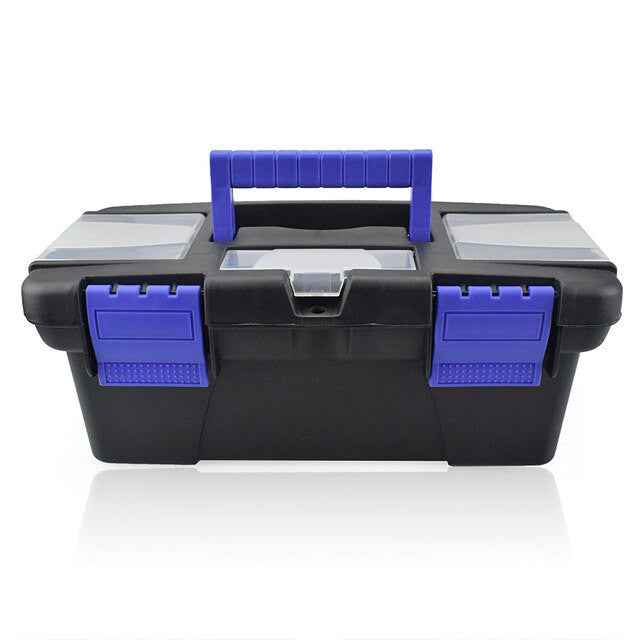 NEWACALOX 10" Tool Box with Handle Compartment Storage Organizers Toolbox for Hardware Tool Soldering Iron Accessories Toolcase|Tool Boxes