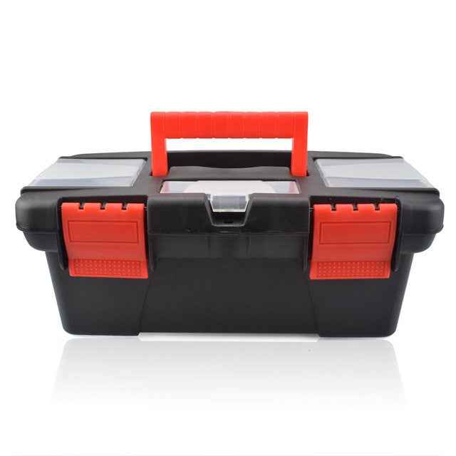NEWACALOX 10" Tool Box with Handle Compartment Storage Organizers Toolbox for Hardware Tool Soldering Iron Accessories Toolcase|Tool Boxes