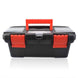 NEWACALOX 10" Tool Box with Handle Compartment Storage Organizers Toolbox for Hardware Tool Soldering Iron Accessories Toolcase|Tool Boxes