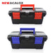NEWACALOX 10" Tool Box with Handle Compartment Storage Organizers Toolbox for Hardware Tool Soldering Iron Accessories Toolcase|Tool Boxes