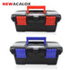 NEWACALOX 10" Tool Box with Handle Compartment Storage Organizers Toolbox for Hardware Tool Soldering Iron Accessories Toolcase|Tool Boxes