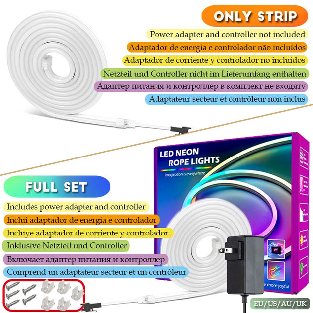 Neon Wifi RGBIC 32.8ft/ 12-24V LED Strip Light Movie Atmosphere Advanced Effect Light Dreamcolor Addressable Lamp Support Alexa Frontier General Hardware
