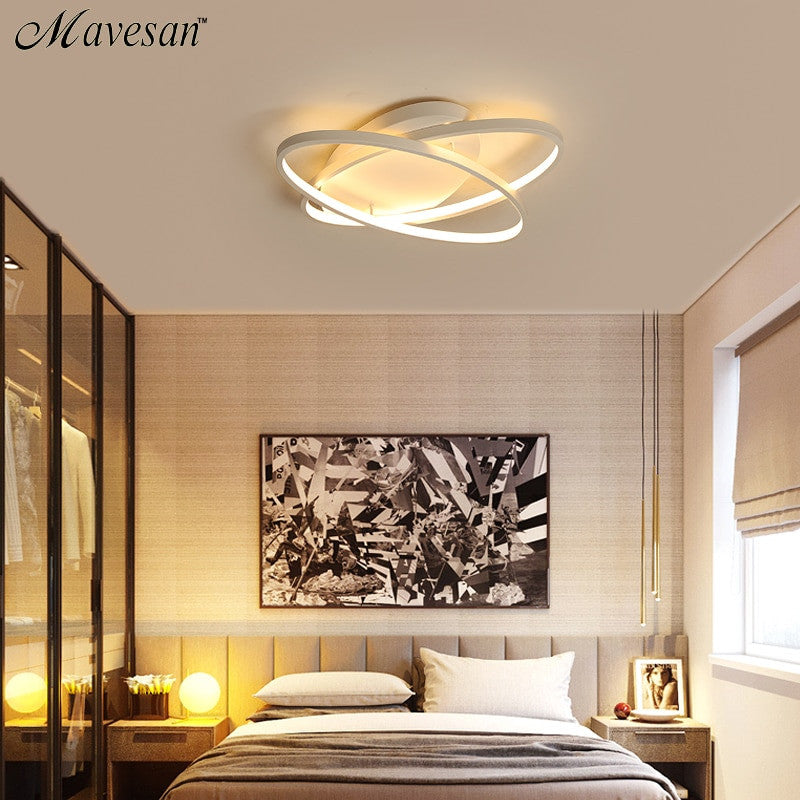 New Arrival Modern Led Ceiling Chandelier Coffee & White Color LED Chandelier For Living Study Room Bedroom Aluminum Body|Chandeliers - Frontier General Hardware