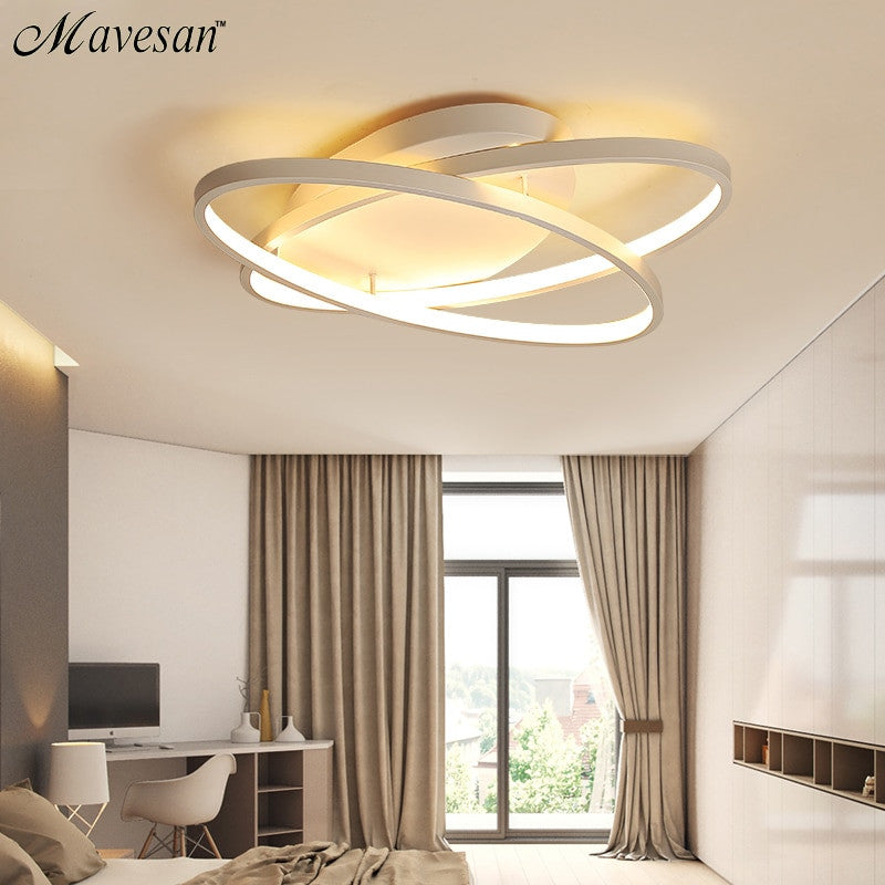 New Arrival Modern Led Ceiling Chandelier Coffee & White Color LED Chandelier For Living Study Room Bedroom Aluminum Body|Chandeliers - Frontier General Hardware