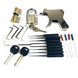 Locksmith Lock Gun with Transparent Practice Locks Broken Key Extractor Pick Tool Set