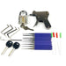 Locksmith Lock Gun with Transparent Practice Locks Broken Key Extractor Pick Tool Set