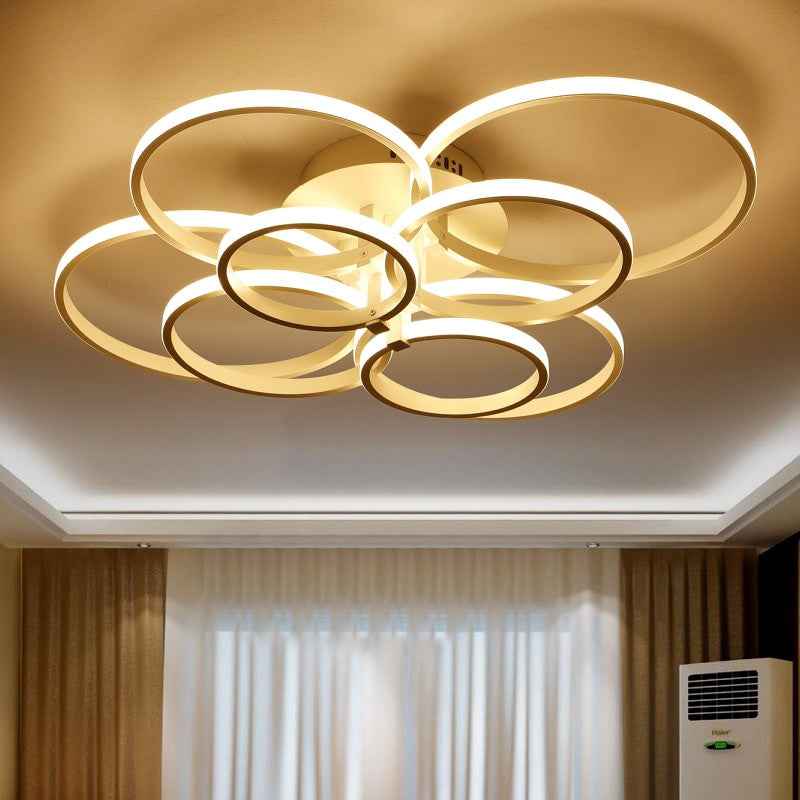 New led Chandelier Lights For Living Room Dining Kitchen Bedroom Home Modern Rectangle Ceiling Lamp Lighting Fixtures|Chandeliers