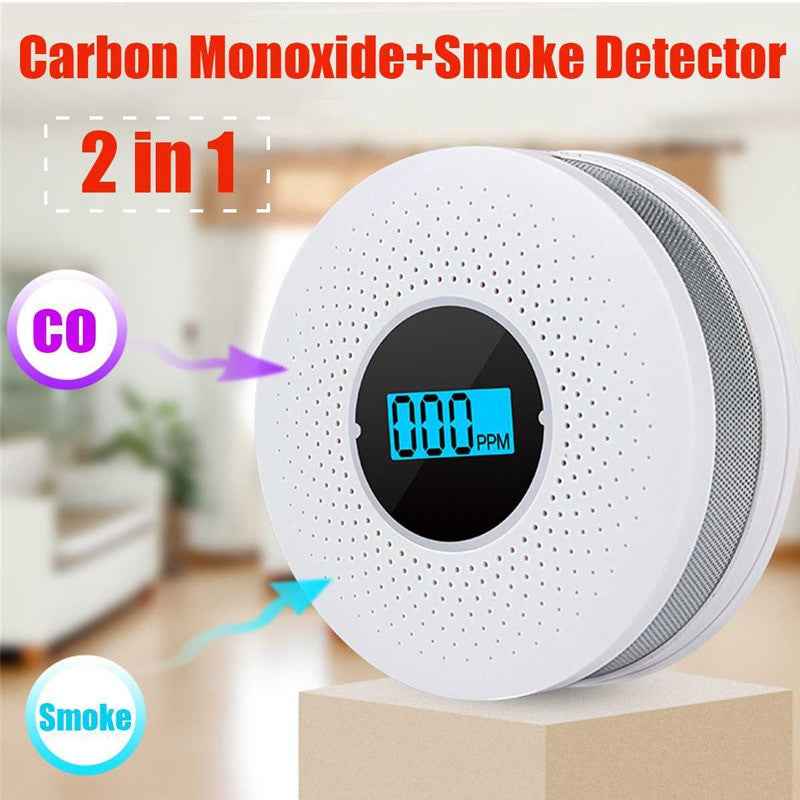 Newest 2 in 1 LED Digital Gas Smoke Alarm Co Carbon Monoxide Detector Voice Warn Sensor Home Security Protection High Sensitive|Carbon Monoxide Detectors