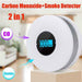 Newest 2 in 1 LED Digital Gas Smoke Alarm Co Carbon Monoxide Detector Voice Warn Sensor Home Security Protection High Sensitive|Carbon Monoxide Detectors