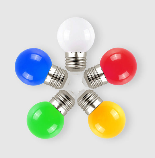 Energy Saving LED Golf Ball Light Globe E27 B22 1W 2W 3W 5W 220V RGB Colorful Bulb Frontier General Hardware