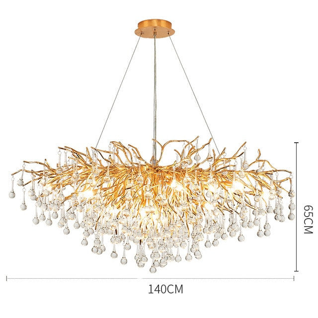 Nordic LED Luxury Crystal Chandelier Lighting for Home Decoration LOFT Kitchen Dining Living Room Hotel Hall Art Indoor Lights|Chandeliers| - Frontier General Hardware