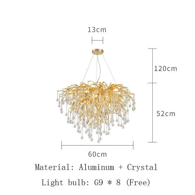 Nordic LED Luxury Crystal Chandelier Lighting for Home Decoration LOFT Kitchen Dining Living Room Hotel Hall Art Indoor Lights|Chandeliers| - Frontier General Hardware