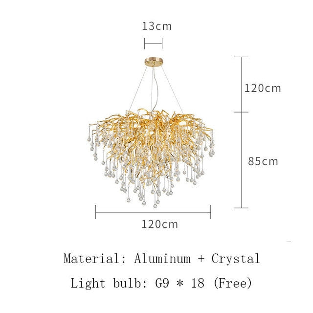 Nordic LED Luxury Crystal Chandelier Lighting for Home Decoration LOFT Kitchen Dining Living Room Hotel Hall Art Indoor Lights|Chandeliers| - Frontier General Hardware