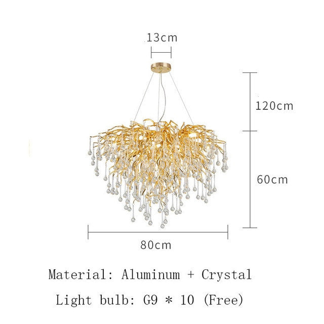 Nordic LED Luxury Crystal Chandelier Lighting for Home Decoration LOFT Kitchen Dining Living Room Hotel Hall Art Indoor Lights|Chandeliers| - Frontier General Hardware