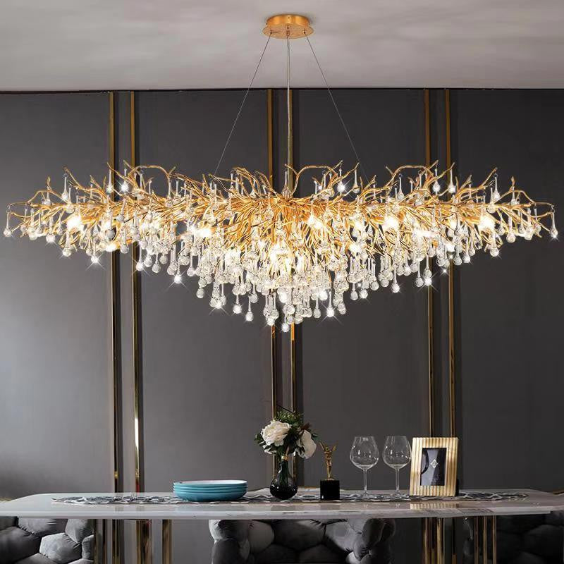 Nordic LED Luxury Crystal Chandelier Lighting for Home Decoration LOFT Kitchen Dining Living Room Hotel Hall Art Indoor Lights|Chandeliers| - Frontier General Hardware