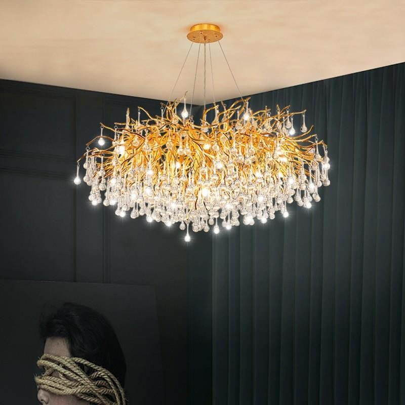 Nordic LED Luxury Crystal Chandelier Lighting for Home Decoration LOFT Kitchen Dining Living Room Hotel Hall Art Indoor Lights|Chandeliers| - Frontier General Hardware
