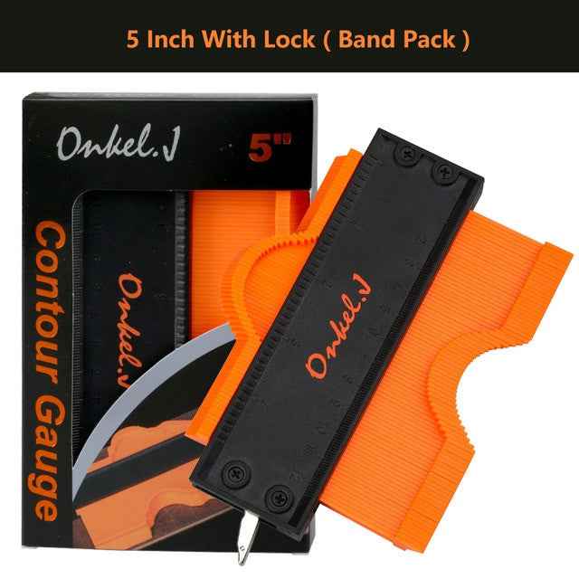 ONKEL.J Brand Lock Wider Contour Gauge Profile Tool Alloy Edge Shaping Wood Measure Ruler Laminate Tiles Meethulp Gauge|Gauges