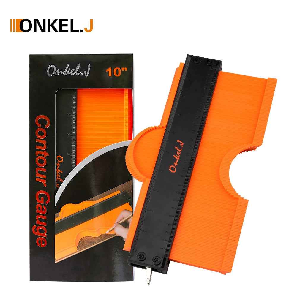 ONKEL.J Brand Lock Wider Contour Gauge Profile Tool Alloy Edge Shaping Wood Measure Ruler Laminate Tiles Meethulp Gauge|Gauges