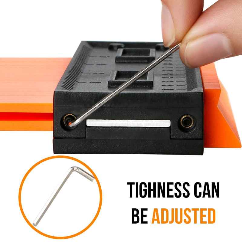 ONKEL.J Brand Lock Wider Contour Gauge Profile Tool Alloy Edge Shaping Wood Measure Ruler Laminate Tiles Meethulp Gauge|Gauges