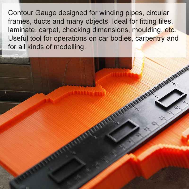 ONKEL.J Brand Lock Wider Contour Gauge Profile Tool Alloy Edge Shaping Wood Measure Ruler Laminate Tiles Meethulp Gauge|Gauges