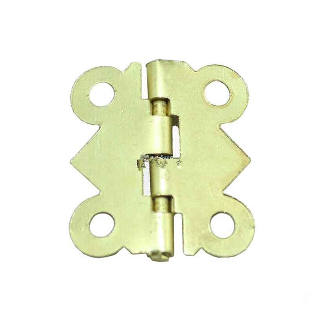 Old Style Hinge,Cabinet Door Hinge 4 Holes Butterfly Antique Yellow Color,Vintage Butterfly Hinge,20*17mm,10pcs|door hinge|butterfly hingecabinet door hinge