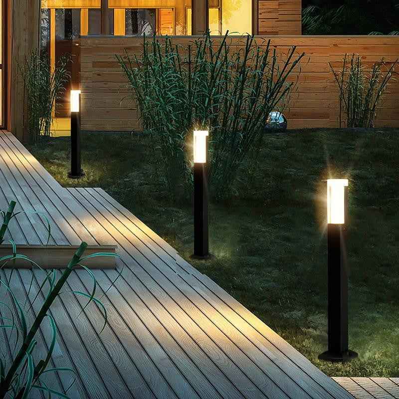 Outdoor human body induction waterproof LED garden lawn lamp modern aluminum outdoor garden villa landscape lawn street lamp|Path Lights