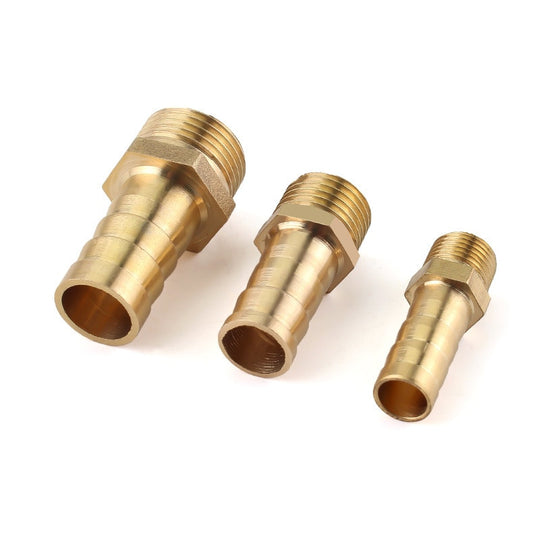 Brass BSP Female Thread Hose Barb Connector With Tail For Six To Fourteen Mm Hose One Eighth To One Half Inch Thread Frontier General Hardware