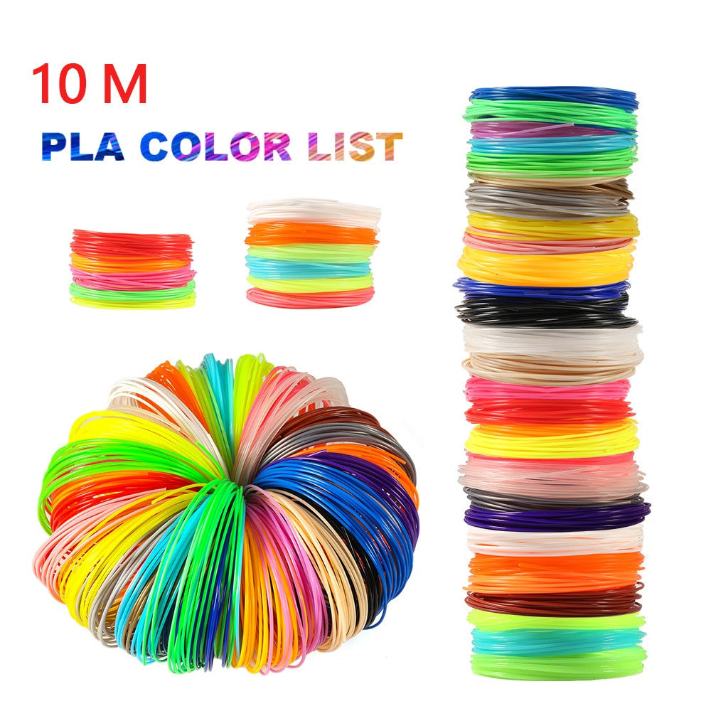 Plastic for 3d Pen 10 Meter PLA 1.75mm 3D Printer Filament Printing Materials Extruder Accessories Parts Transparent White Wood|3D Printing Materials - Frontier General Hardware