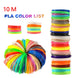Plastic for 3d Pen 10 Meter PLA 1.75mm 3D Printer Filament Printing Materials Extruder Accessories Parts Transparent White Wood|3D Printing Materials - Frontier General Hardware