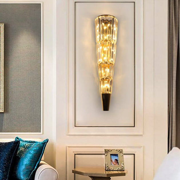 Post Modern Crystal Wall Lamp Gold Sconce LED Lighting Fixture AC110 240V E14 Bulbs Warm White 3000K Cool White 6000K Frontier General Hardware