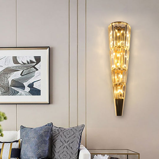 Post Modern Crystal Wall Lamp Gold Sconce LED Lighting Fixture AC110 240V E14 Bulbs Warm White 3000K Cool White 6000K Frontier General Hardware