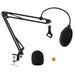 Promotion NB 35 Microphone Scissor Arm Stand and Table Mounting Clamp&NW Filter Windscreen Shield & Metal Mount Kit|Mic Stand
