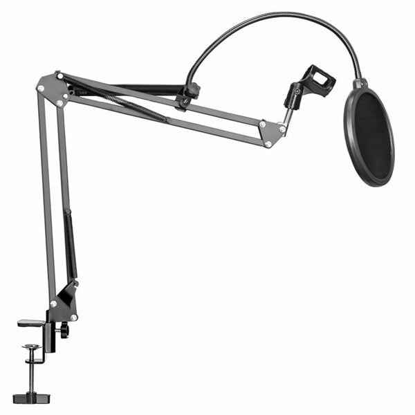 Promotion NB 35 Microphone Scissor Arm Stand and Table Mounting Clamp&NW Filter Windscreen Shield & Metal Mount Kit|Mic Stand