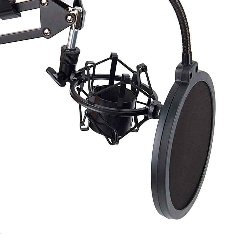 Promotion NB 35 Microphone Scissor Arm Stand and Table Mounting Clamp&NW Filter Windscreen Shield & Metal Mount Kit|Mic Stand