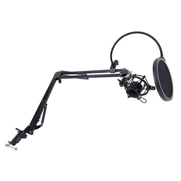 Promotion NB 35 Microphone Scissor Arm Stand and Table Mounting Clamp&NW Filter Windscreen Shield & Metal Mount Kit|Mic Stand