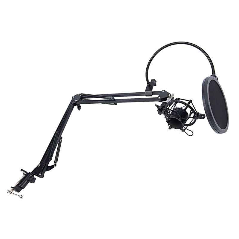 Promotion NB 35 Microphone Scissor Arm Stand and Table Mounting Clamp&NW Filter Windscreen Shield & Metal Mount Kit|Mic Stand