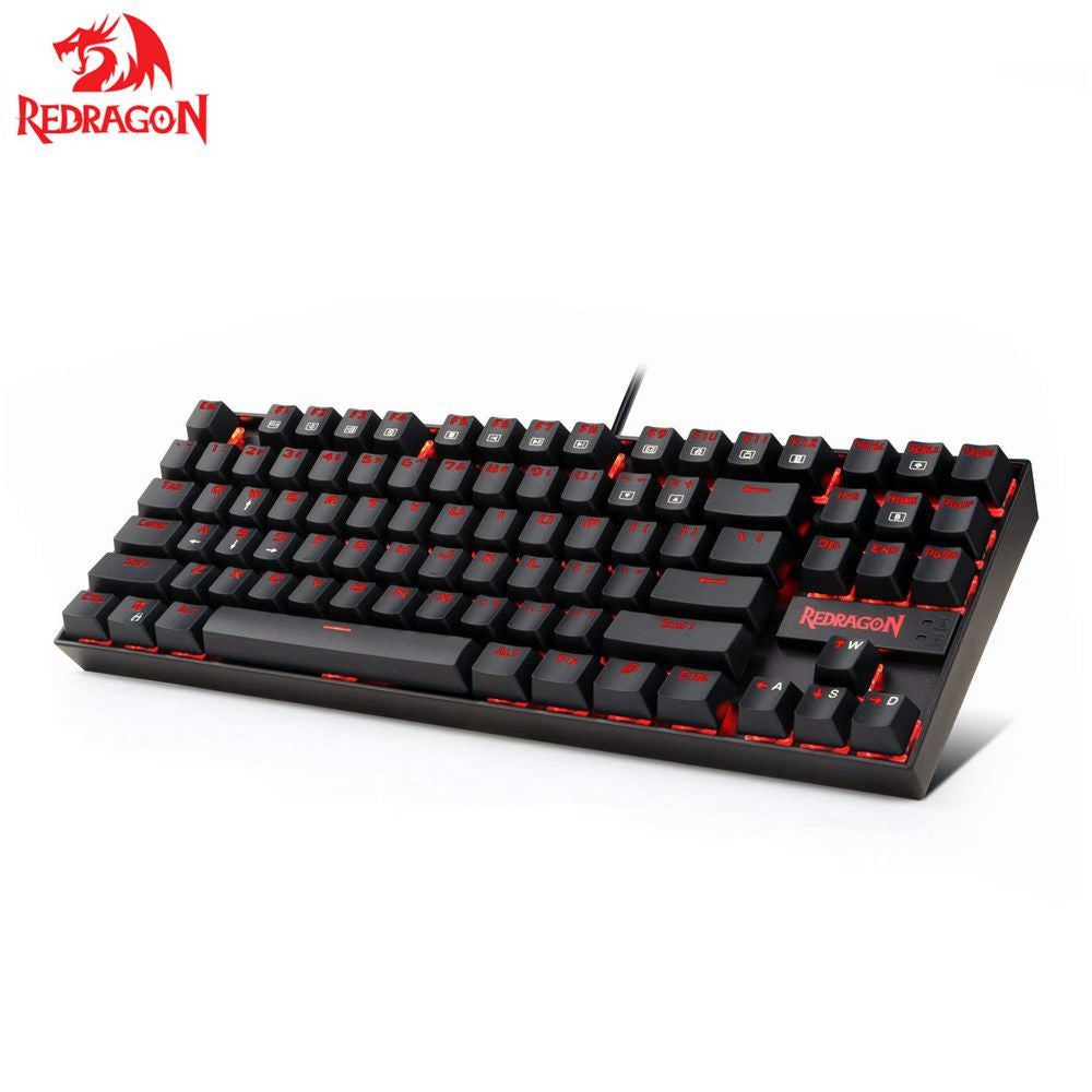Redragon K552 KUMARA Mechanical Gaming Keyboard 87 Keys Red Backlit Gamer Keyboard|mechanical keyboard|keyboard for gamers87 keys - Frontier General Hardware