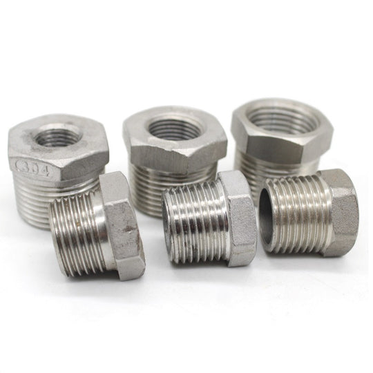 Stainless Steel SS304 BSPT Reducer Bushing Male To Female Pipe Fittings For Water Gas Oil Frontier General Hardware