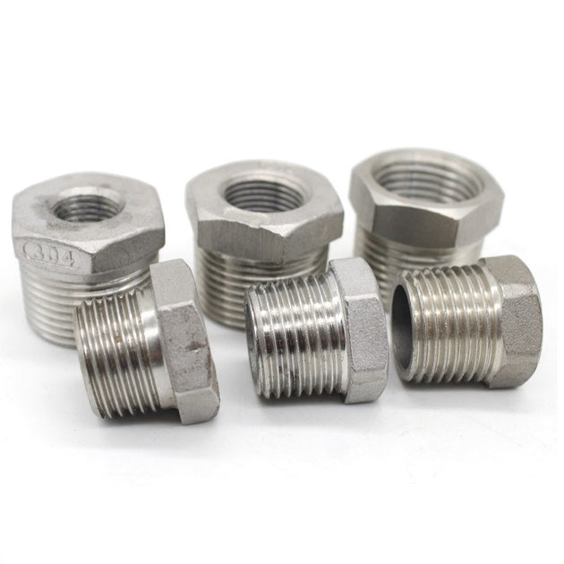 Stainless Steel SS304 BSPT Reducer Bushing Male To Female Pipe Fittings For Water Gas Oil Frontier General Hardware
