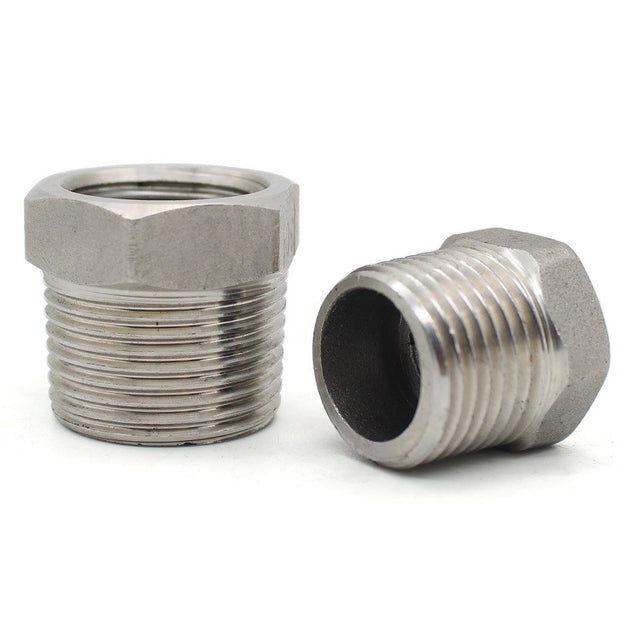 Stainless Steel SS304 BSPT Reducer Bushing Male To Female Pipe Fittings For Water Gas Oil Frontier General Hardware