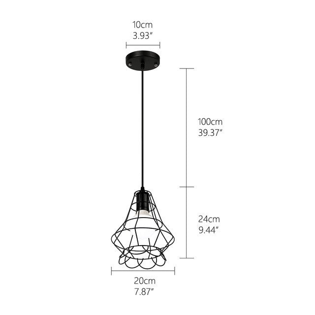 Retro loft industrial iron hanging lights E27 110V 220V LED black pendant lamps for kitchen living room bedroom aisle restaurant|Pendant Lights - Frontier General Hardware
