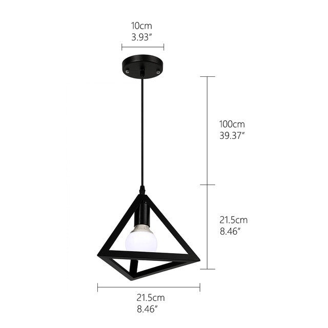 Retro loft industrial iron hanging lights E27 110V 220V LED black pendant lamps for kitchen living room bedroom aisle restaurant|Pendant Lights - Frontier General Hardware