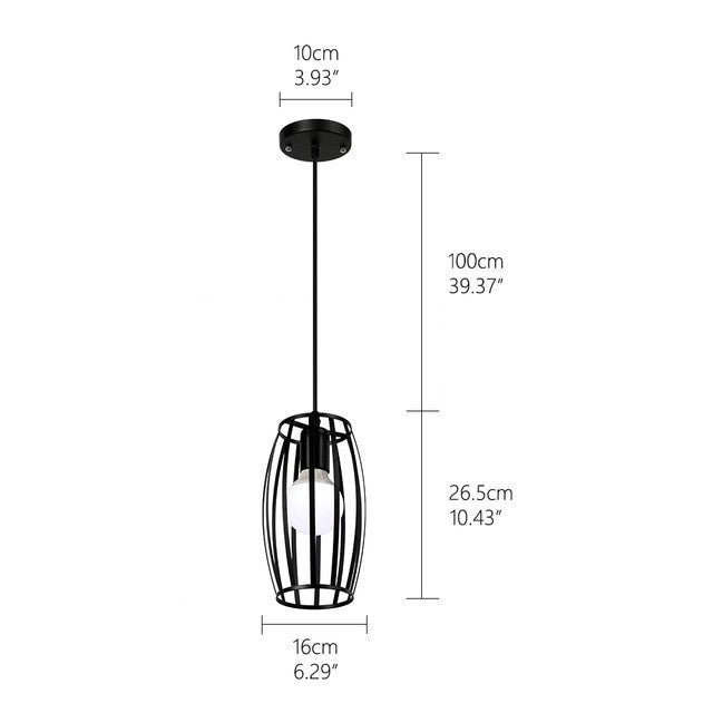 Retro loft industrial iron hanging lights E27 110V 220V LED black pendant lamps for kitchen living room bedroom aisle restaurant|Pendant Lights - Frontier General Hardware
