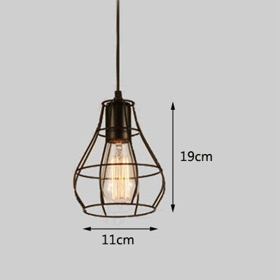 Retro loft industrial iron hanging lights E27 110V 220V LED black pendant lamps for kitchen living room bedroom aisle restaurant|Pendant Lights - Frontier General Hardware