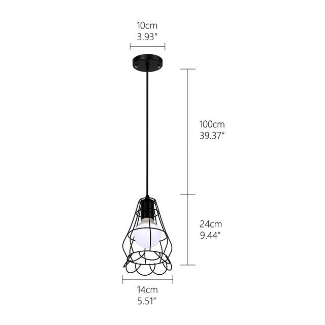 Retro loft industrial iron hanging lights E27 110V 220V LED black pendant lamps for kitchen living room bedroom aisle restaurant|Pendant Lights - Frontier General Hardware
