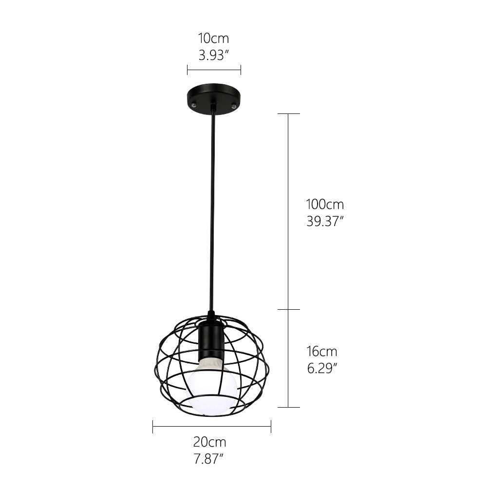 Retro loft industrial iron hanging lights E27 110V 220V LED black pendant lamps for kitchen living room bedroom aisle restaurant|Pendant Lights - Frontier General Hardware