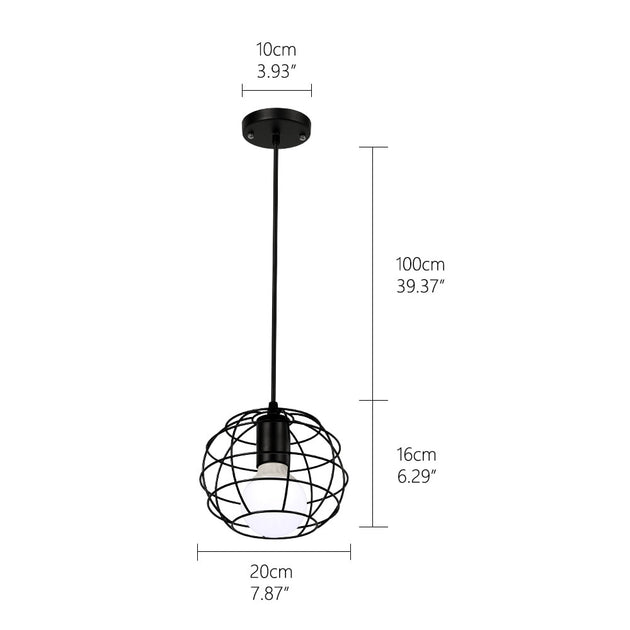 Retro loft industrial iron hanging lights E27 110V 220V LED black pendant lamps for kitchen living room bedroom aisle restaurant|Pendant Lights - Frontier General Hardware
