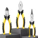 3pcs 6In Long Nose/Needle Nose/ Industrial Grade Pliers Suitable For Indoor And Outdoor Repair Work, Steel Cutting, Wire Cutting